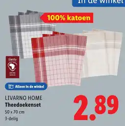 Lidl Livarno home theedoekenset aanbieding