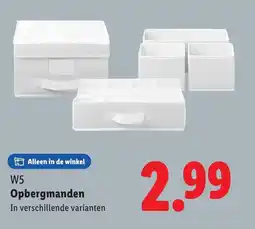 Lidl W5 Opbergmanden aanbieding