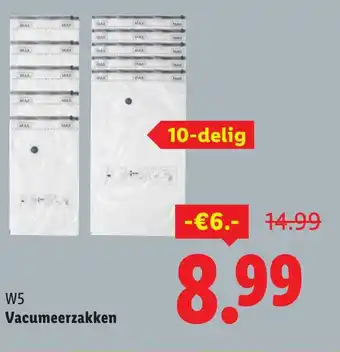 Lidl W5 Vacumeerzakken aanbieding
