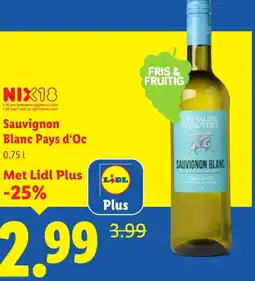 Lidl Sauvignon Blanc Pays d'Oc aanbieding