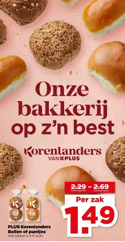 PLUS PLUS Korenlanders Bollen of puntjes aanbieding