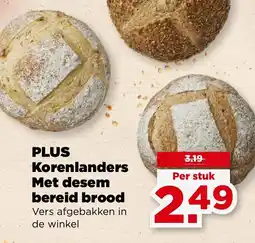 PLUS PLUS Korenlanders Met desem bereid brood aanbieding