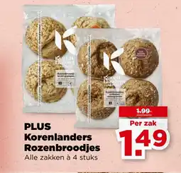 PLUS PLUS Korenlander Rozenbroodjes aanbieding