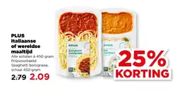 PLUS PLUS Italiaanse of wereldse maaltijd aanbieding