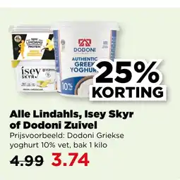 PLUS Alle Lindahls, Isey Skyr of Dodoni Zuivel aanbieding