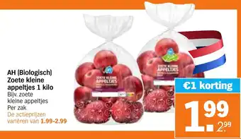 Albert Heijn AH Biologisch Zoete kleine appeltjes aanbieding