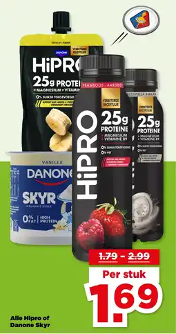 PLUS Alle Hipro of Danone Skyr aanbieding