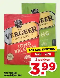 PLUS Alle Vergeer Kaasplakken 48+ aanbieding