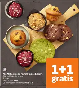 Albert Heijn Alle AH Cookies en muffins van de bakkerij aanbieding