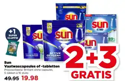 PLUS Sun Vaatwascapsules of tabletten aanbieding