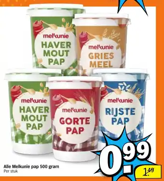 Albert Heijn Alle Melkunie pap aanbieding