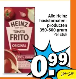 Albert Heijn Alle Heinz basistomaten producten aanbieding