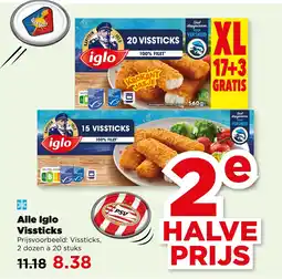 PLUS Alle Iglo Vissticks aanbieding