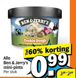 Albert Heijn Alle Ben & Jerry's mini-pints aanbieding