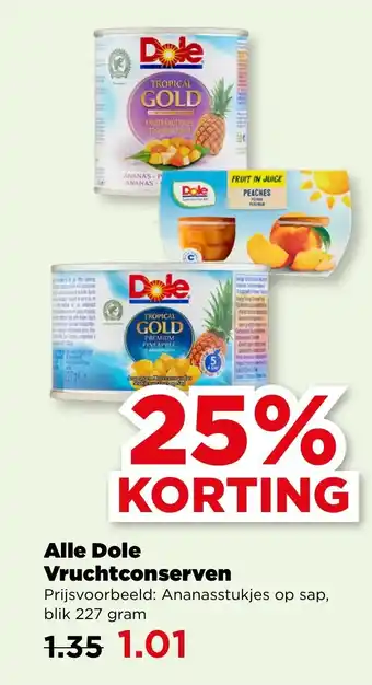 PLUS Alle Dole Vruchtconserven aanbieding