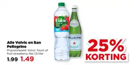 PLUS Alle Volvic en San Pellegrino aanbieding