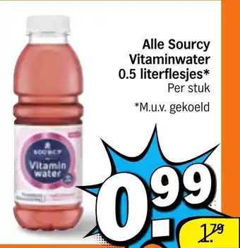 Albert Heijn Alle Sourcy Vitaminwater aanbieding