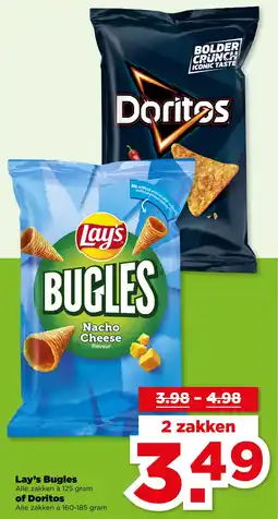 PLUS Lay's Bugles of Doritos aanbieding