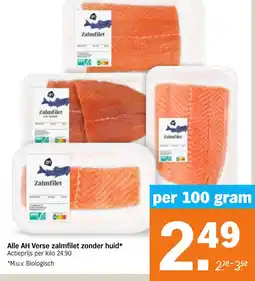 Albert Heijn Alle AH Verse zalmfilet zonder huid aanbieding