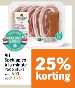 Albert Heijn AH Speklapjes à la Minute aanbieding