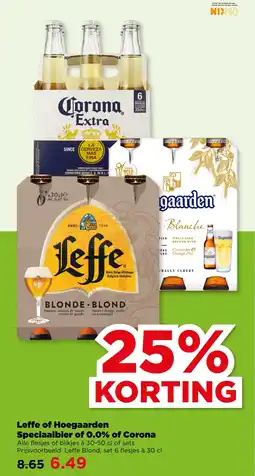 PLUS Leffe of Hoegaarden Speciaalbier of 0.0% of Corona aanbieding