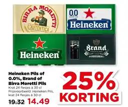 PLUS Heineken Pils of 0.0%, Brand of Birra Moretti Pils aanbieding