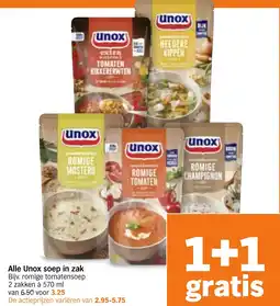 Albert Heijn Alle Unox soep in zak aanbieding