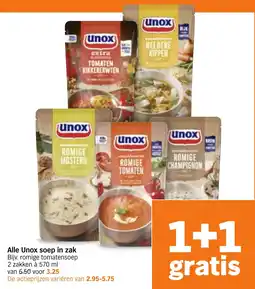 Albert Heijn Alle Unox soep in zak aanbieding