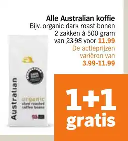 Albert Heijn Alle Australian koffie aanbieding