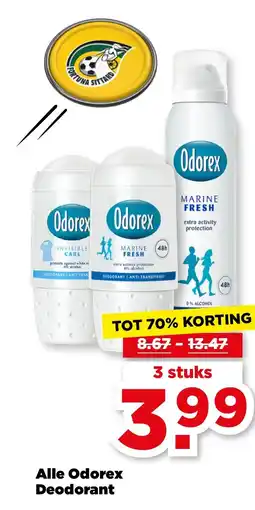 PLUS Alle Odorex Deodorant aanbieding