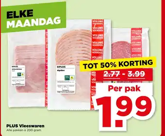 PLUS PLUS Vleeswaren aanbieding