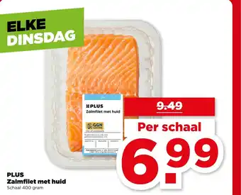 PLUS PLUS Zalmfilet met huid aanbieding