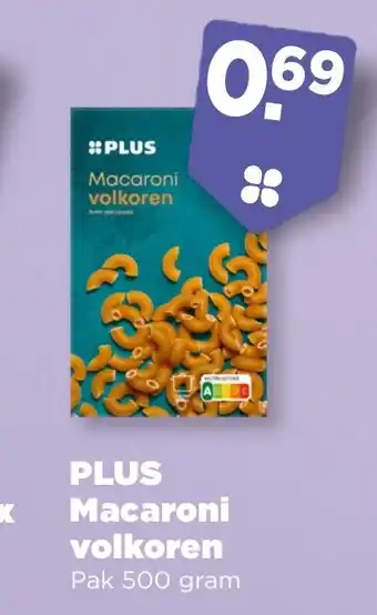 PLUS PLUS Macaroni volkoren aanbieding