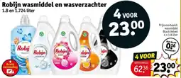 Kruidvat Robijn wasmiddel en wasverzachter aanbieding