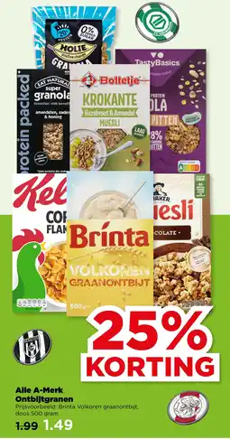 PLUS Alle A-Merk Ontbijtgranen aanbieding