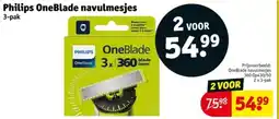 Kruidvat Philips OneBlade navulmesjes aanbieding
