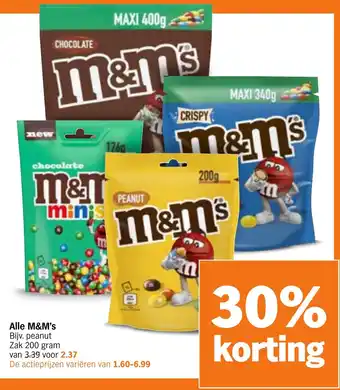 Albert Heijn Alle M&M's aanbieding