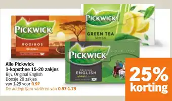 Albert Heijn Alle Pickwick aanbieding