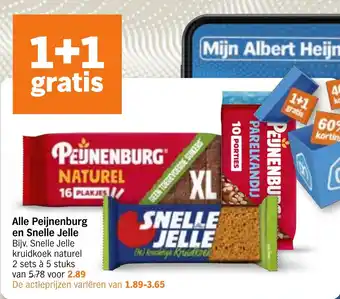 Albert Heijn Alle Peijnenburg en Snelle Jelle aanbieding