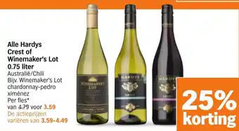 Albert Heijn Alle Hardys Crest of Winemaker's Lot aanbieding