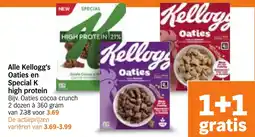 Albert Heijn Alle Kellogg's Oaties en Special K high Protein aanbieding