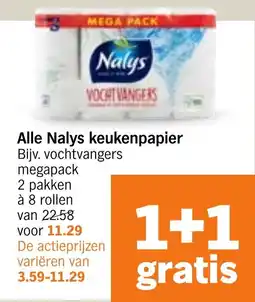 Albert Heijn Alle Nalys keukenpapier aanbieding