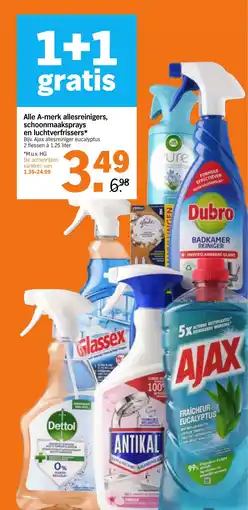 Albert Heijn Alle A merk Allesreinigers, Schoonmaaksprays en Luchtverfrissers aanbieding