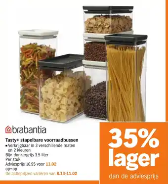 Albert Heijn Brabantia Tasty + Stapelbare Voorraadbussen aanbieding