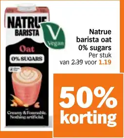 Albert Heijn Natrue barista oat 0% sugars aanbieding
