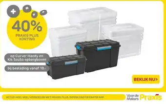 Praxis op Curver Handy en Kis Scuba opbergboxen aanbieding