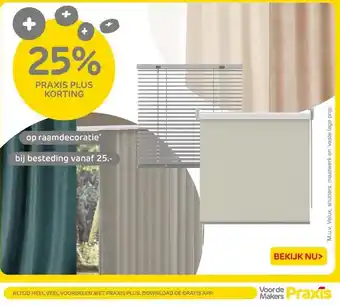 Praxis op raamdecoratie* aanbieding