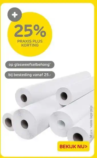 Praxis op glasweefselbehang aanbieding