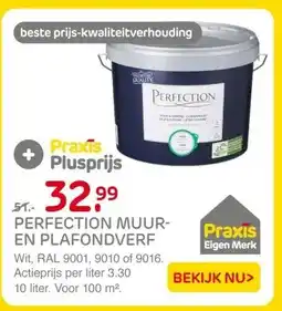 Praxis PERFECTION MUUR- EN PLAFONDVERF aanbieding