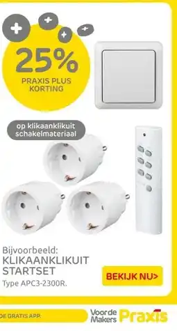 Praxis Bijvoorbeeld: KLIKAANKLIKUIT STARTSET aanbieding